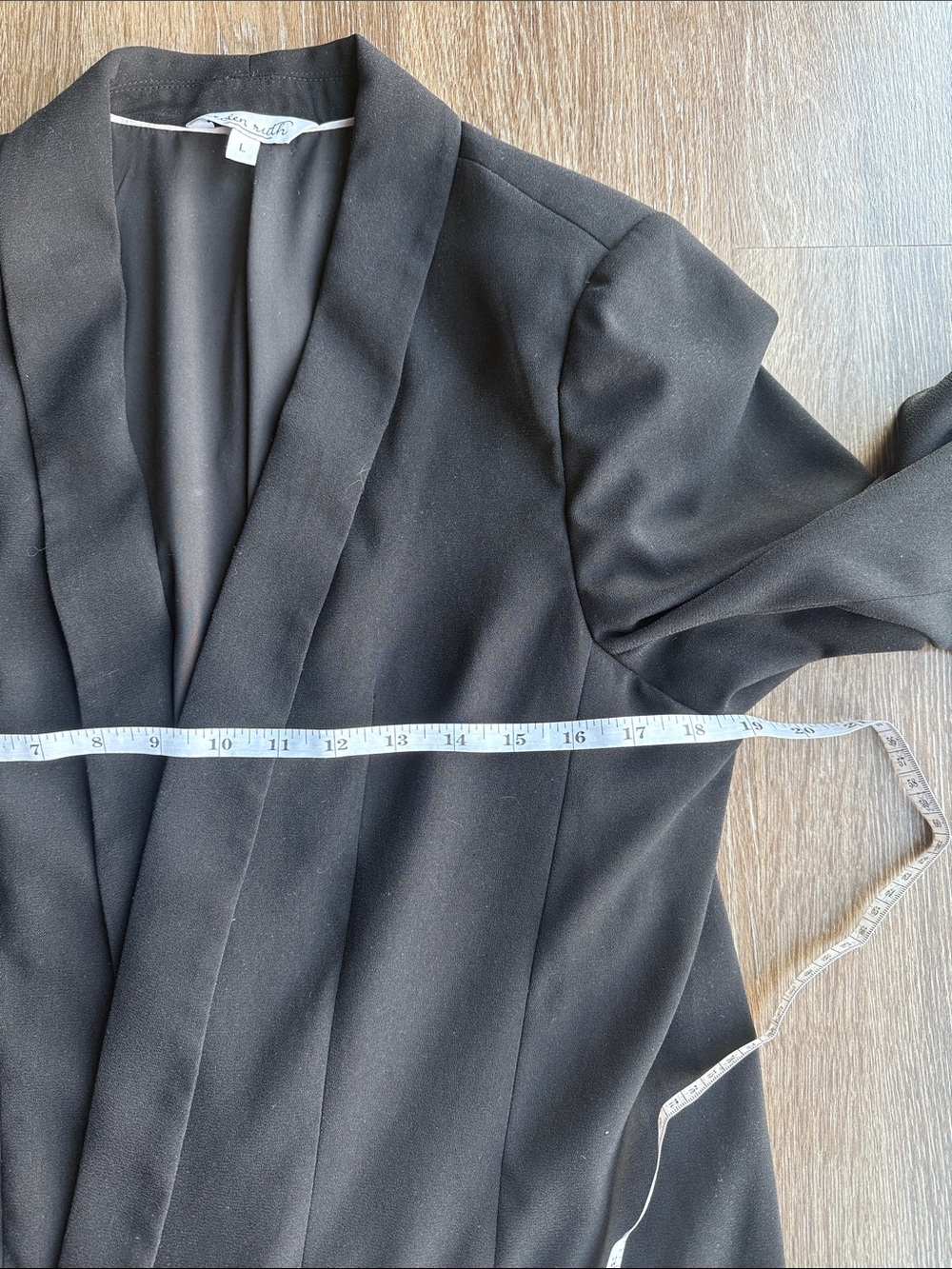 Women’s Black Open Front Blazer - Picture 5 of 7